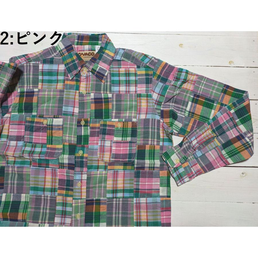 カムコ 長袖 マドラス チェック パッチワーク シャツ メンズ CAMCO PATCH WORK SHIRTS 057 | CAMCO | 07
