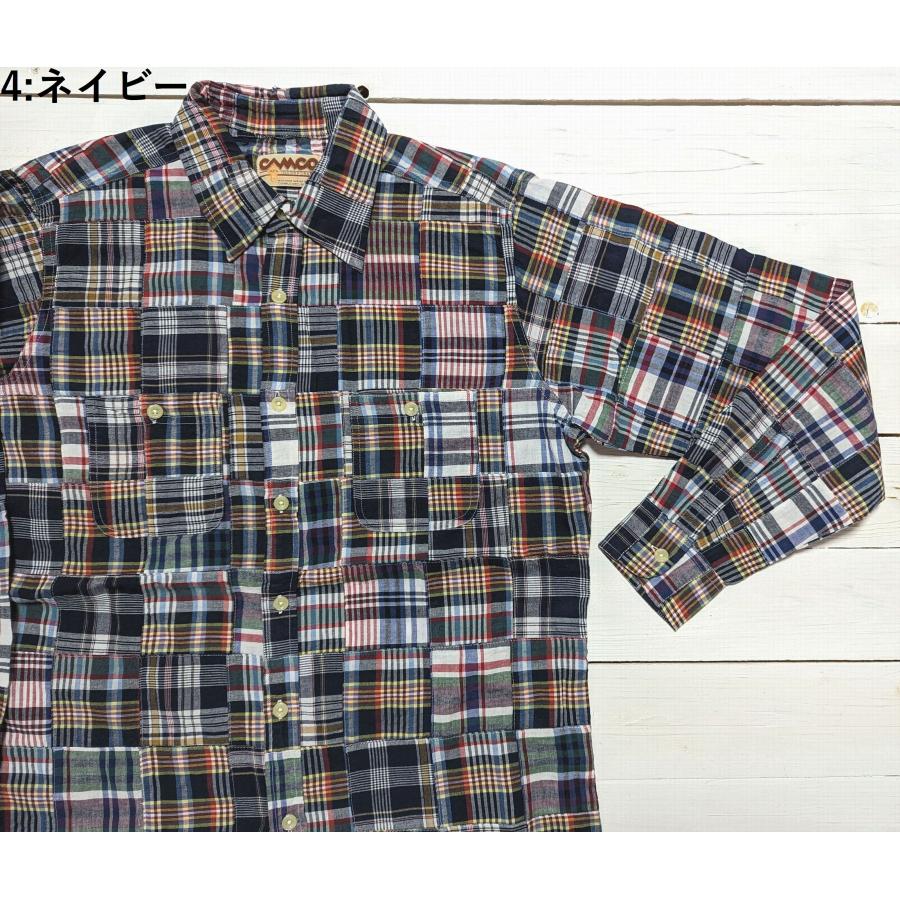 カムコ 長袖 マドラス チェック パッチワーク シャツ メンズ CAMCO PATCH WORK SHIRTS 057 | CAMCO | 09