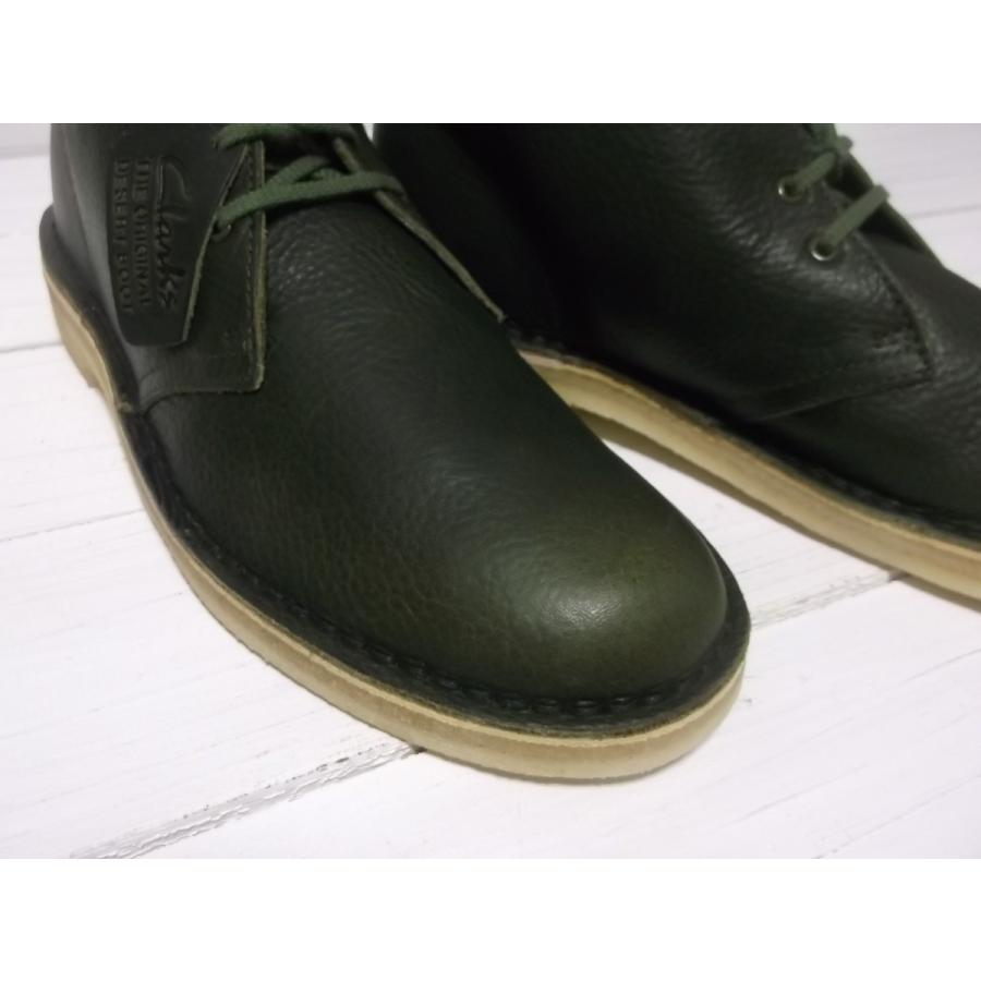 クラークス デザートブーツ グリーンレザー メンズ Clarks  DESERT BOOT GREEN LEATHER 014｜shufflestore｜02