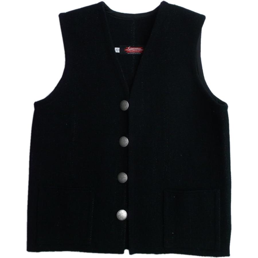 センチネラ チマヨベスト 別注 黒 無地 ブラック メンズ CENTINELA CHIMAYO VEST 010｜shufflestore