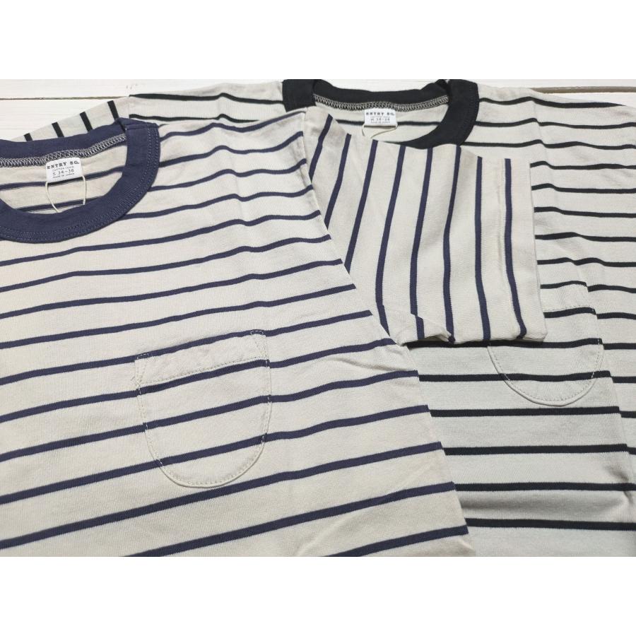 エントリーSG バレンシア 4色 ENTRY SG 半袖 ポケット付き ボーダー Tシャツ メンズ 日本製 VALENCIA T shirts 191 |  | 05