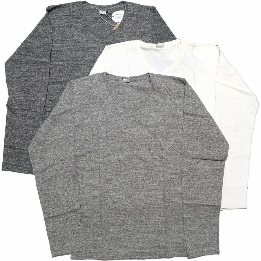 エントリーエスジー アドニスプラス ENTRY SG 長袖 Vネック Tシャツ メンズ 日本製 ADONIS PLUS  T shirts 298 | 