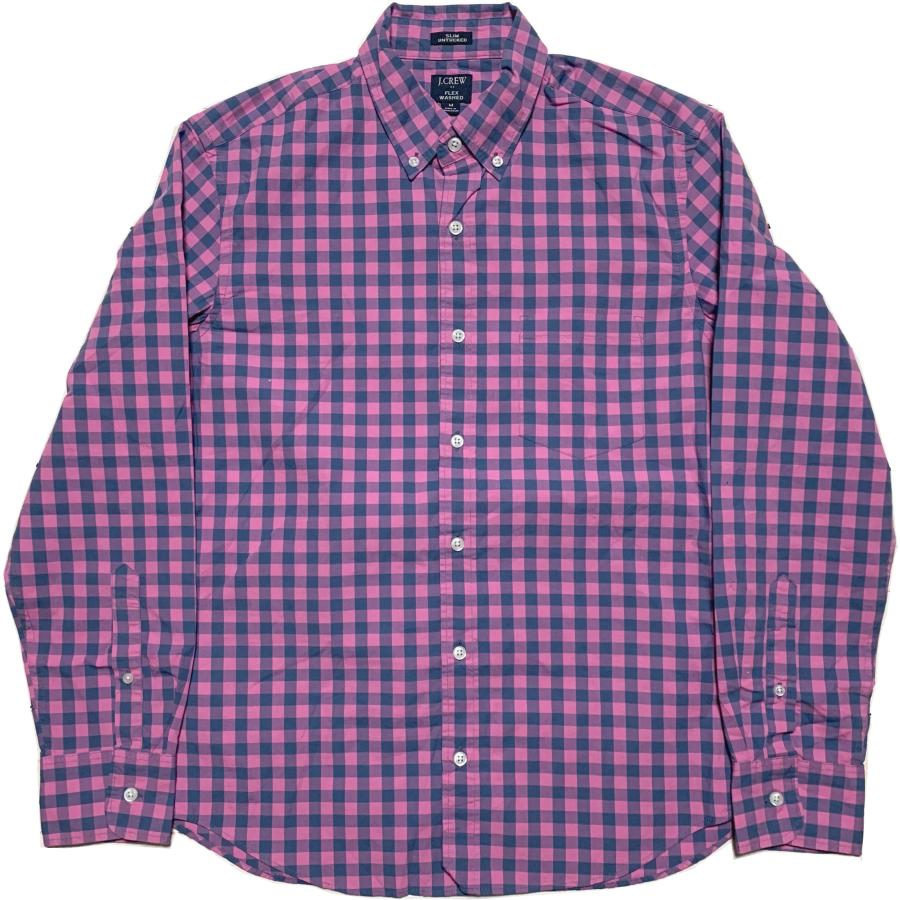 クルー ピンク系チェック 長袖シャツ J.CREW（ジェイクルー） 長袖 ボタンダウンシャツ チェック ピンク