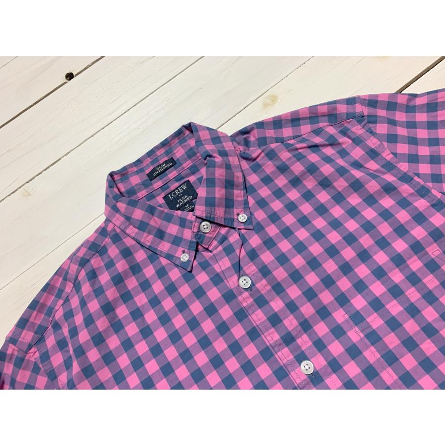 J.CREW（ジェイクルー） 長袖 ボタンダウンシャツ チェック ピンク