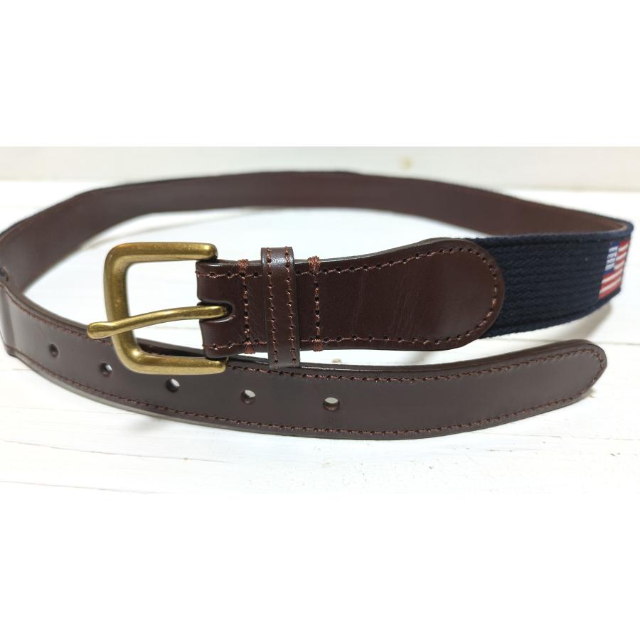 ジェイクルー 本革製 レザー 布ベルト ネイビー メンズ J.CREW belt 024 | J.CREW | 02