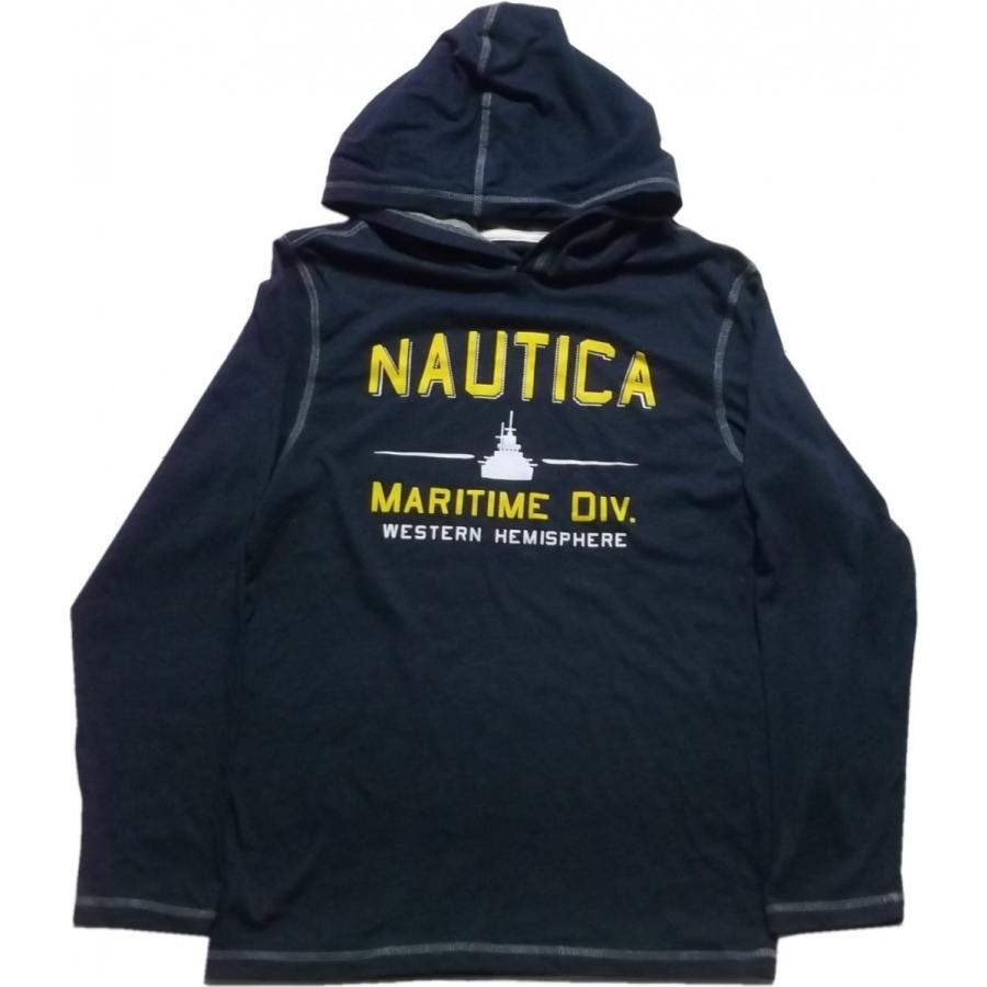 ノーティカ ボーイズサイズ 長袖 プリント Tシャツ パーカ ネイビー系 Nautica boys 002 | NAUTICA