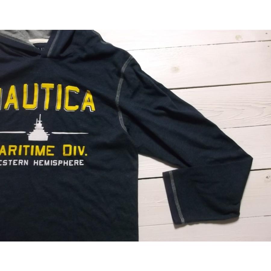ノーティカ ボーイズサイズ 長袖 プリント Tシャツ パーカ ネイビー系 Nautica boys 002 | NAUTICA | 01