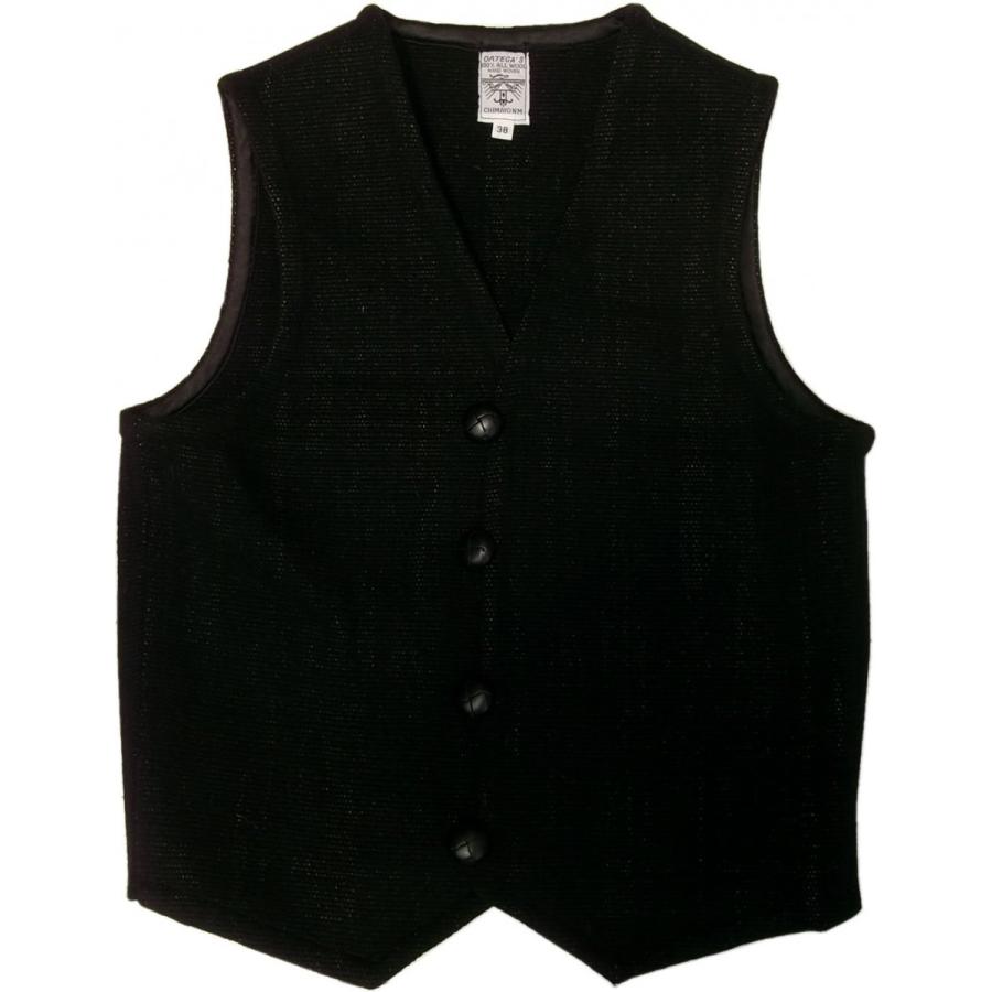 オルテガ チマヨベスト 別注 黒 無地 ブラック メンズ ORTEGA'S  CHIMAYO VEST BLACK 006｜shufflestore