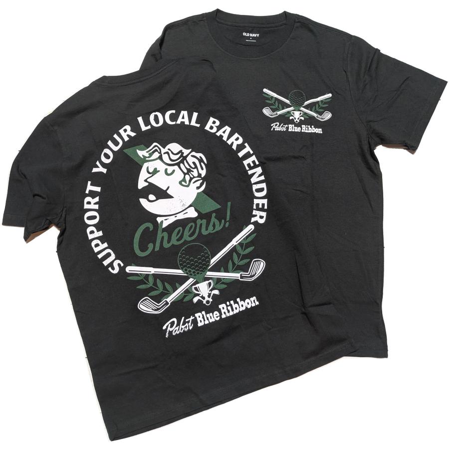 オールドネイビー 半袖 バックプリント Tシャツ ブラック メンズ アメカジ OLD NAVY 020 | OLD NAVY