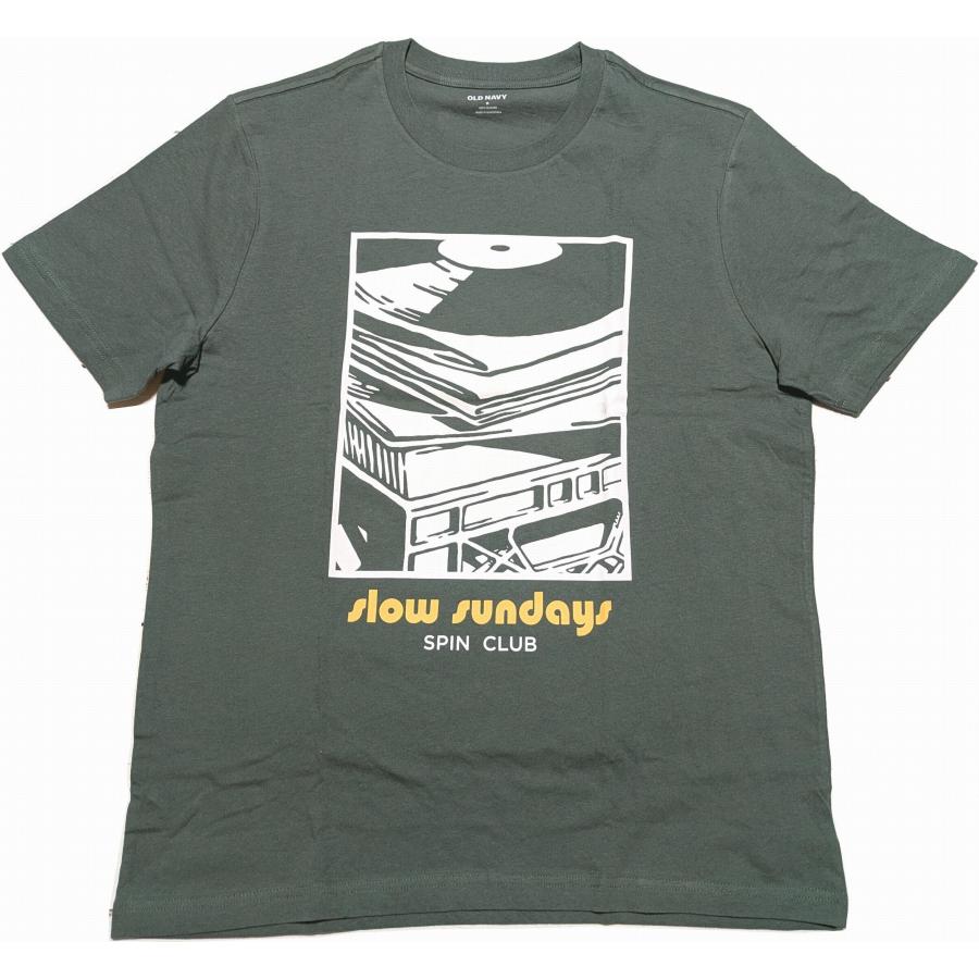 オールドネイビー 半袖 プリント Tシャツ グリーン系 メンズ アメカジ OLD NAVY 026 | OLD NAVY