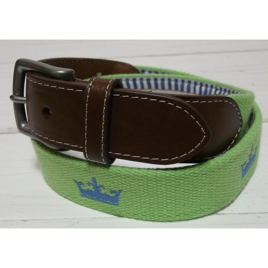 ピーターミラー 本革レザー製 布ベルト アメリカ製 グリーン メンズ PETER MILLAR 014 |  | 01