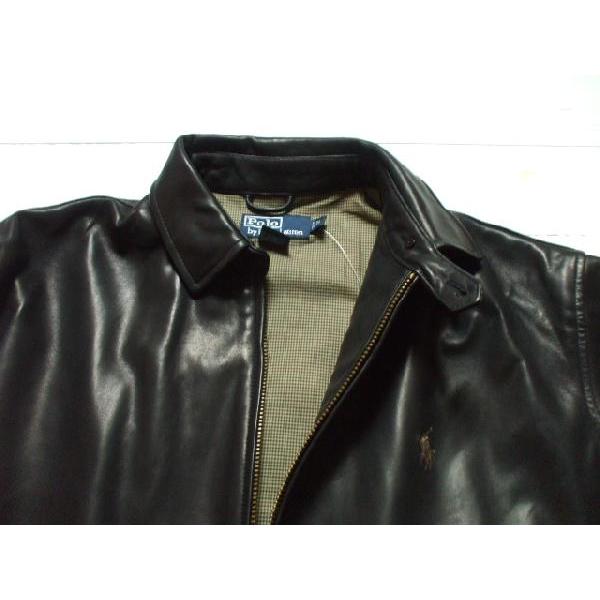 ラルフローレン 本革製 レザージャケット 黒 ブラック メンズ Polo