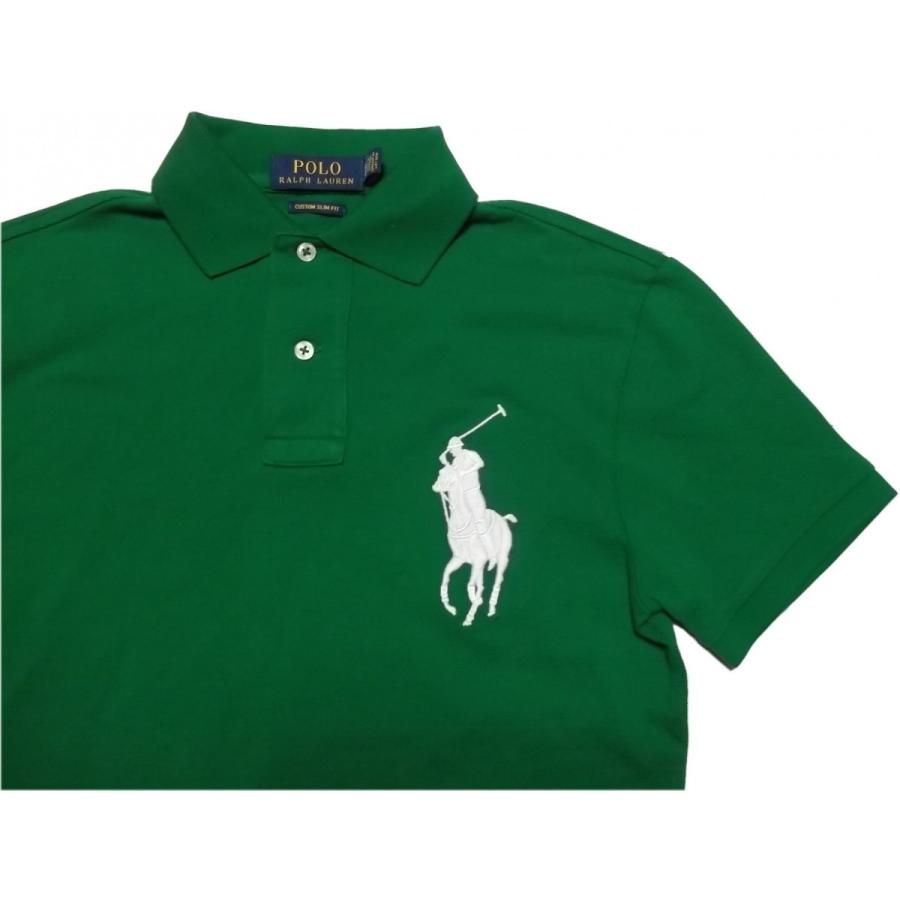 ポロ ラルフローレン 半袖 ビッグポニー 鹿の子 ポロシャツ グリーン メンズ Polo Ralph Lauren 1009｜shufflestore｜02