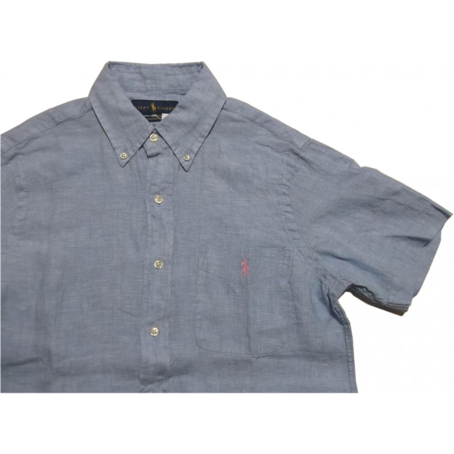 ポロ ラルフローレン 半袖 ワンポイント ボタンダウンシャツ リネン 麻 ブルー メンズ Polo Ralph Lauren 1214 Pr2 1214 Shuffle Store 通販 Yahoo ショッピング