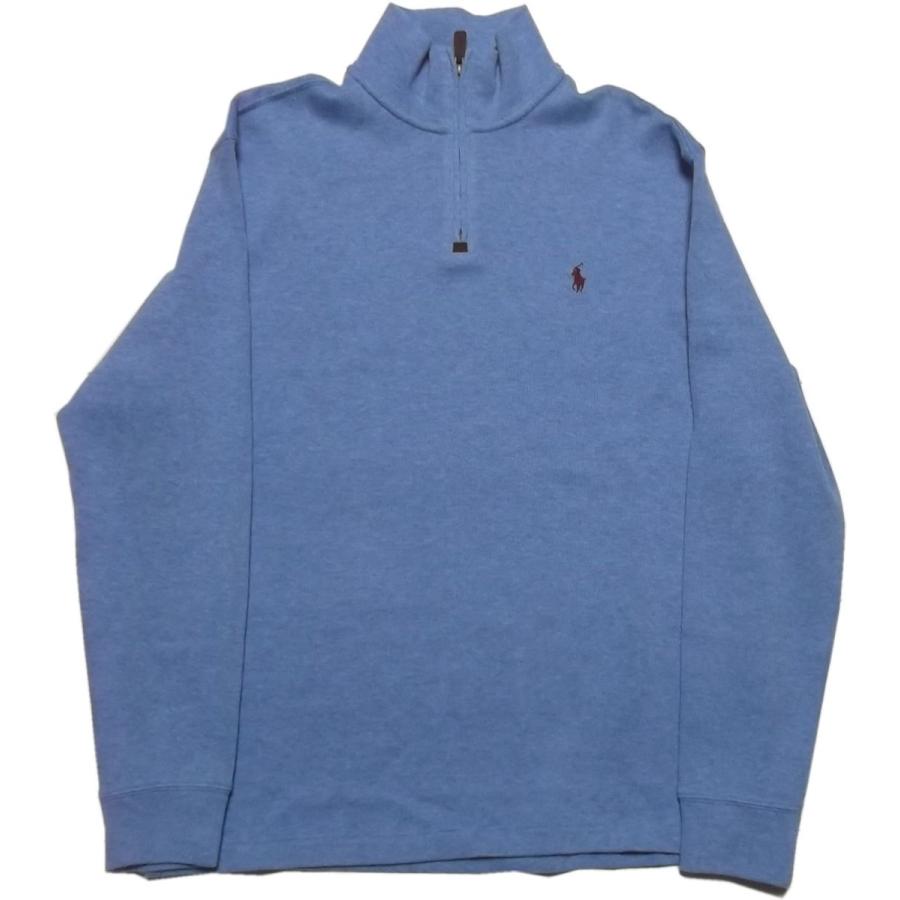 ポロ ラルフローレン ワンポイント ハーフジッパー カットソー サックスブルー メンズ Polo Ralph Lauren 1330
