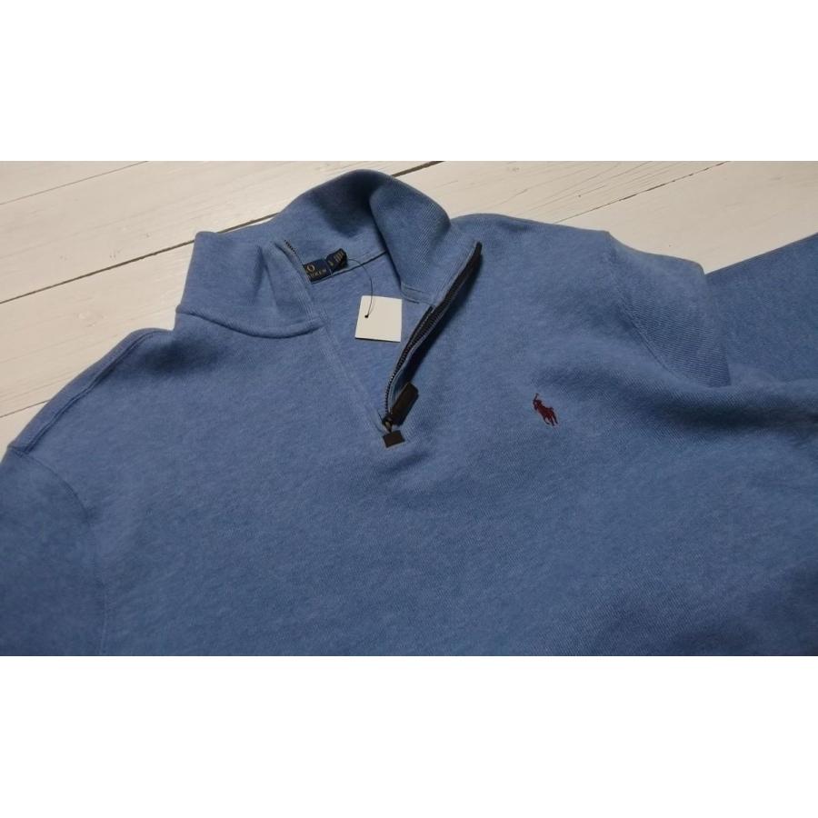 ポロ ラルフローレン ワンポイント ハーフジッパー カットソー サックスブルー メンズ Polo Ralph Lauren 1330｜shufflestore｜04