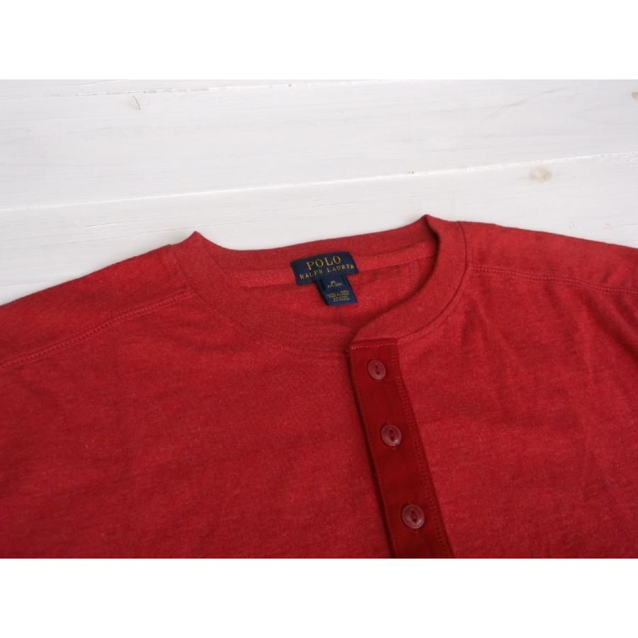 ポロ ラルフローレン ボーイズサイズ 長袖 ヘンリーネック Tシャツ レッド Polo Ralph Lauren boys 256｜shufflestore｜03