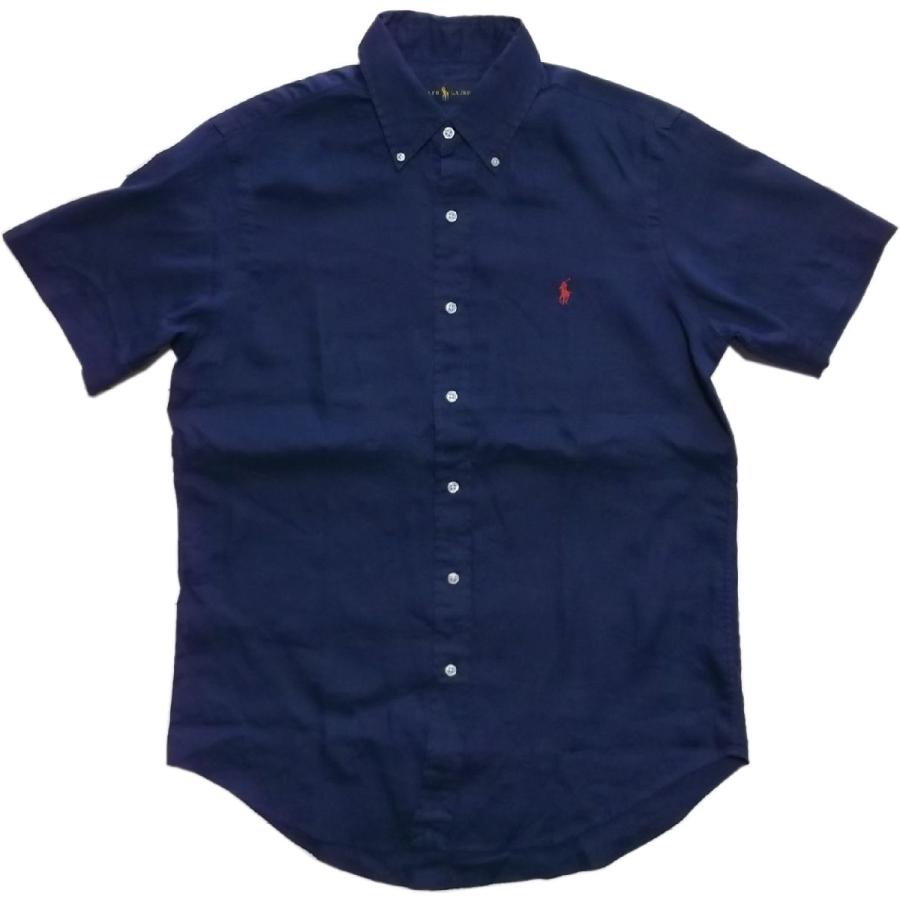 POLO RALPH LAUREN(ポロラルフローレン) ：リネンシャツ麻紺色