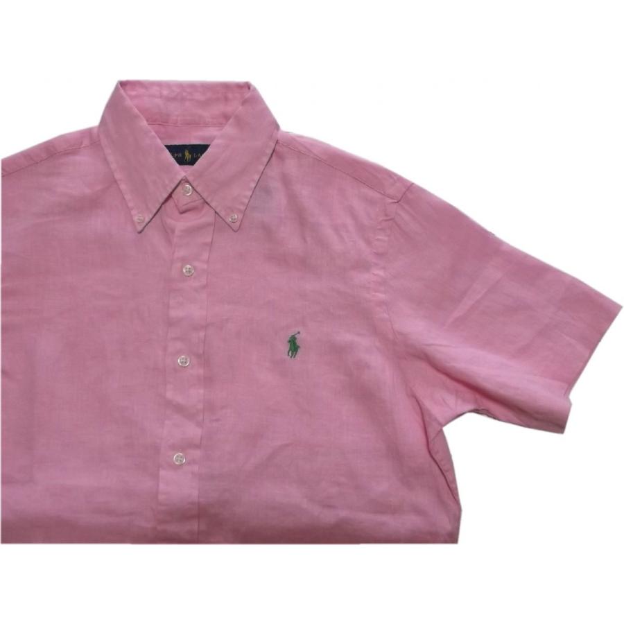 ポロ ラルフローレン 半袖 ワンポイント ボタンダウンシャツ リネン 麻 ピンク メンズ Polo Ralph Lauren 366  :PR2-366:SHUFFLE STORE - 通販 - Yahoo!ショッピング