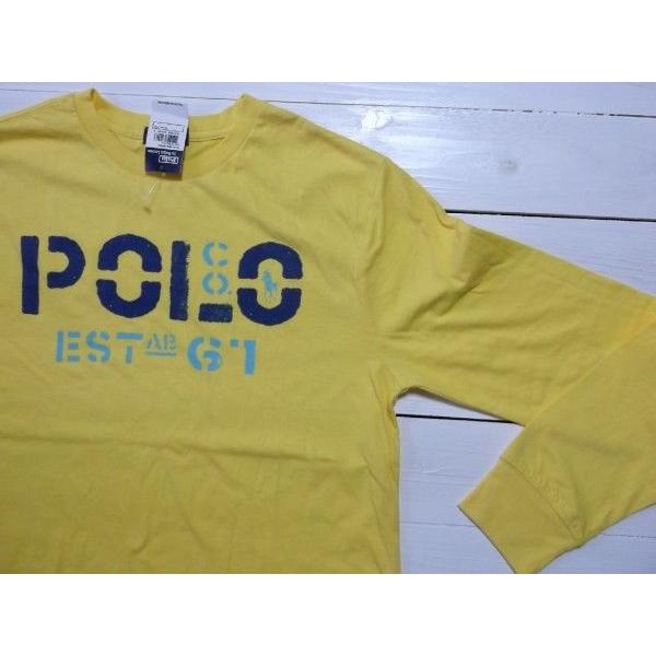 ポロ ラルフローレン ボーイズサイズ 長袖 プリント Tシャツ イエロー Polo Ralph Lauren boys 518｜shufflestore｜02