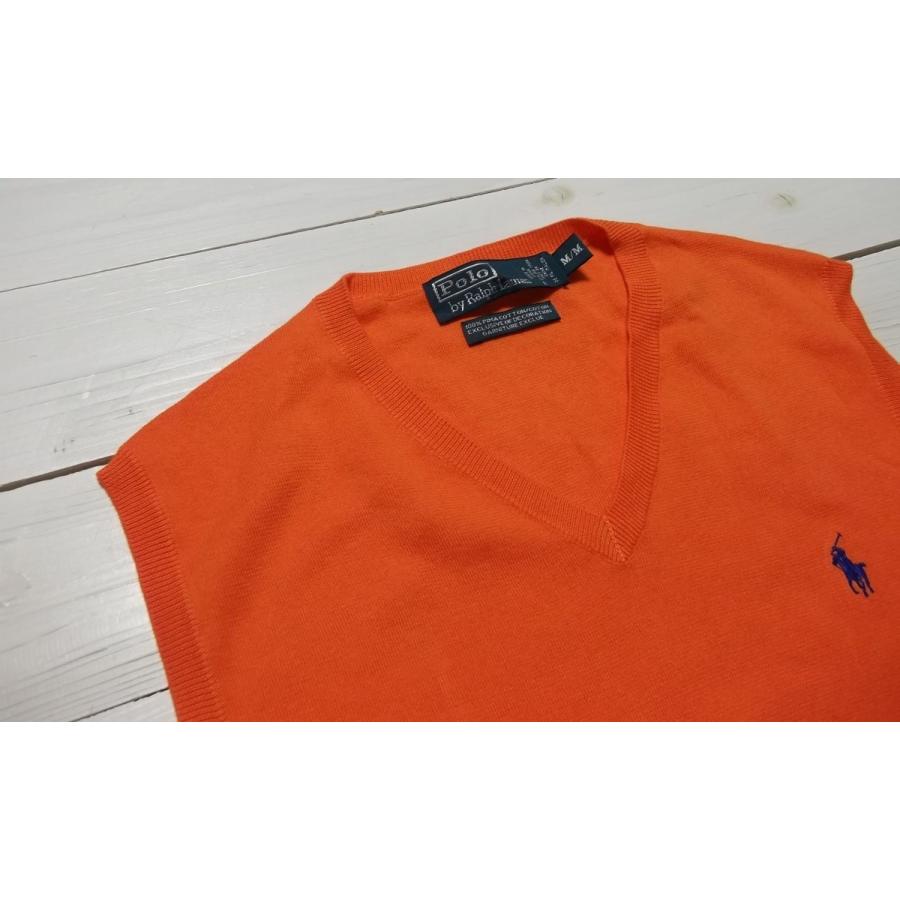 ポロ ラルフローレン ワンポイント ピマコットンベスト オレンジ メンズ Polo Ralph Lauren 868｜shufflestore｜03