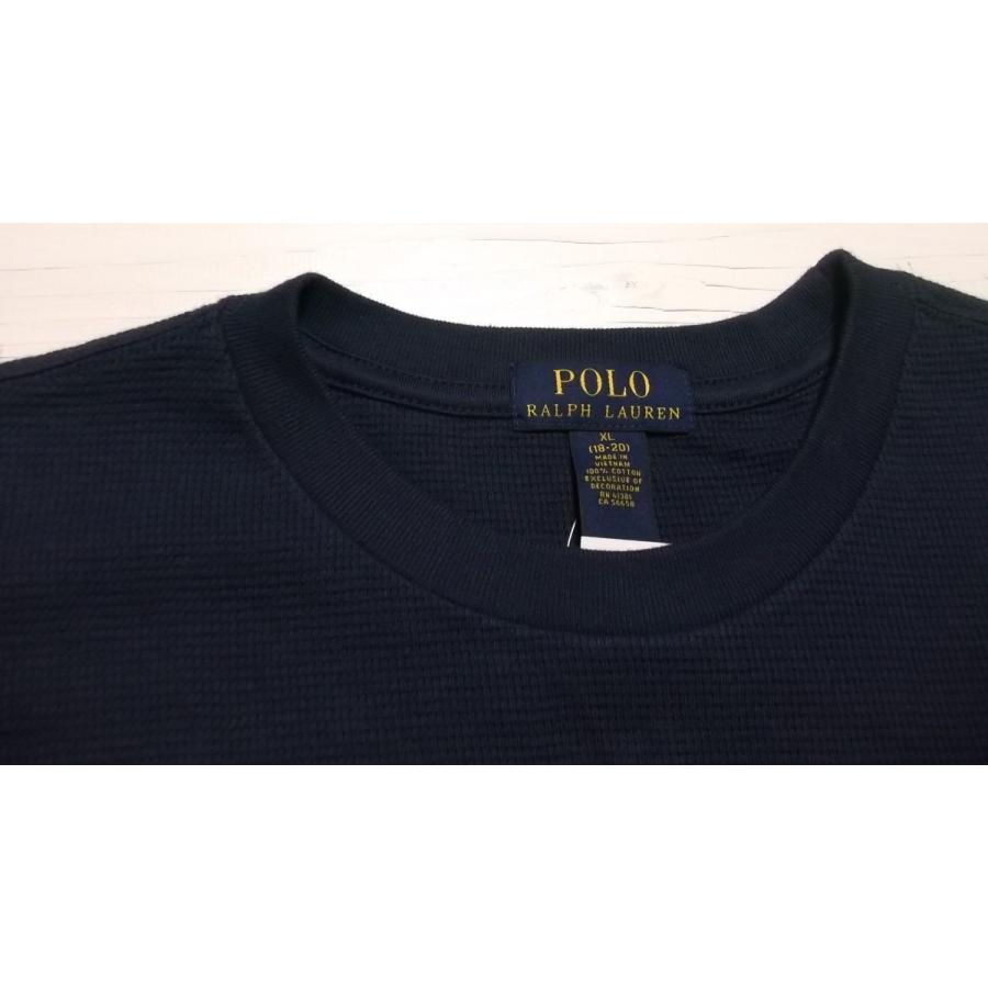 ポロ ラルフローレン ボーイズサイズ 長袖 ワンポイント サーマル Tシャツ ネイビー Polo Ralph Lauren 899 :PR2
