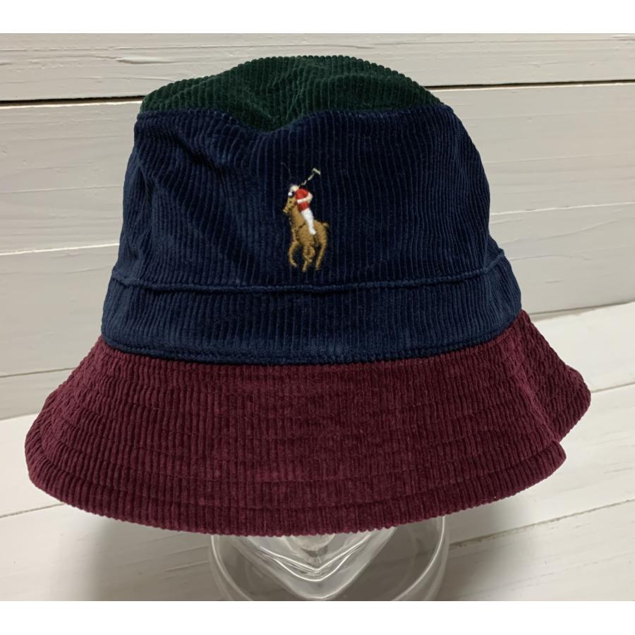 ポロ ラルフローレン ワンポイント コーデュロイ ハット 帽子 パネル ネイビー グリーン ワイン メンズ Polo Ralph Lauren 479｜shufflestore｜02