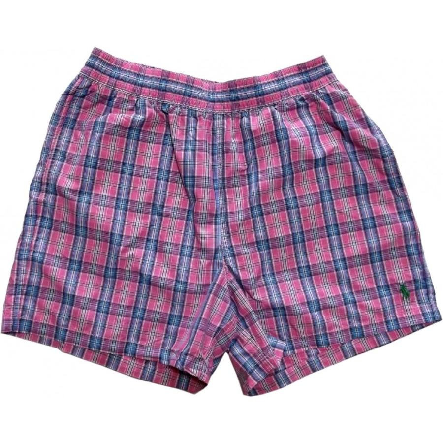 ポロ ラルフローレン 海水パンツ 水着 インナー付き チェック ピンク メンズ Polo Ralph Lauren 039