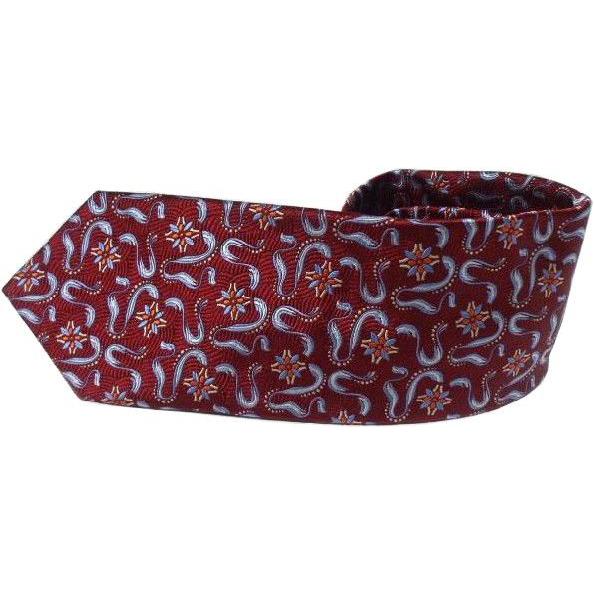 トラファルガー シルク コットン ネクタイ ジャカード アメリカ製 レッド メンズ TRAFALGAR 013 | 