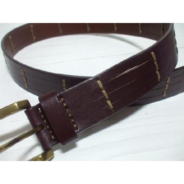 トラファルガー 本革製 レザーベルト ブラウン メンズ TRAFALGAR 017 |  | 03