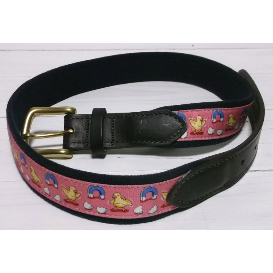 ヴィニヤードヴァインズ 本革製 レザー 布ベルト アメリカ製 ピンク メンズ vineyard vines 002 |  | 03