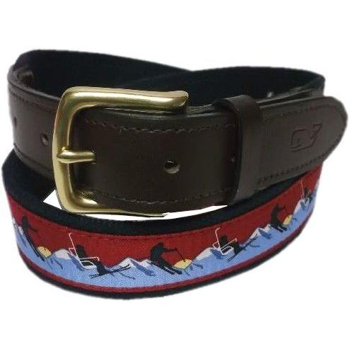 ヴィニヤードヴァインズ 本革製 レザー 布ベルト アメリカ製 レッド メンズ vineyard vines 015 | 