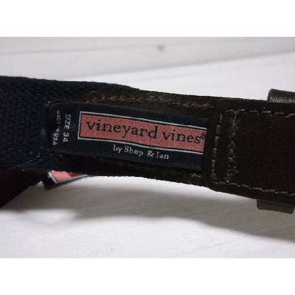 ヴィニヤードヴァインズ 本革製 レザー 布ベルト アメリカ製 ブルー メンズ vineyard vines 016 |  | 03