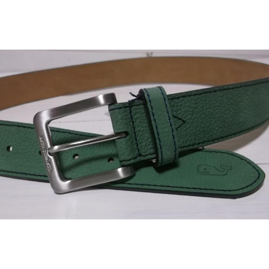 ヴィニヤードヴァインズ 本革製 レザーベルト グリーン メンズ vineyard vines 033 |  | 02