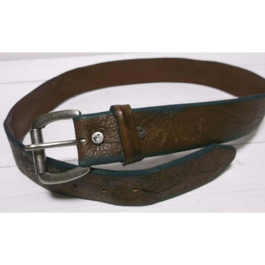 ウィルレザーグッズ 本革製 レザーベルト ブラウン メンズ WILL