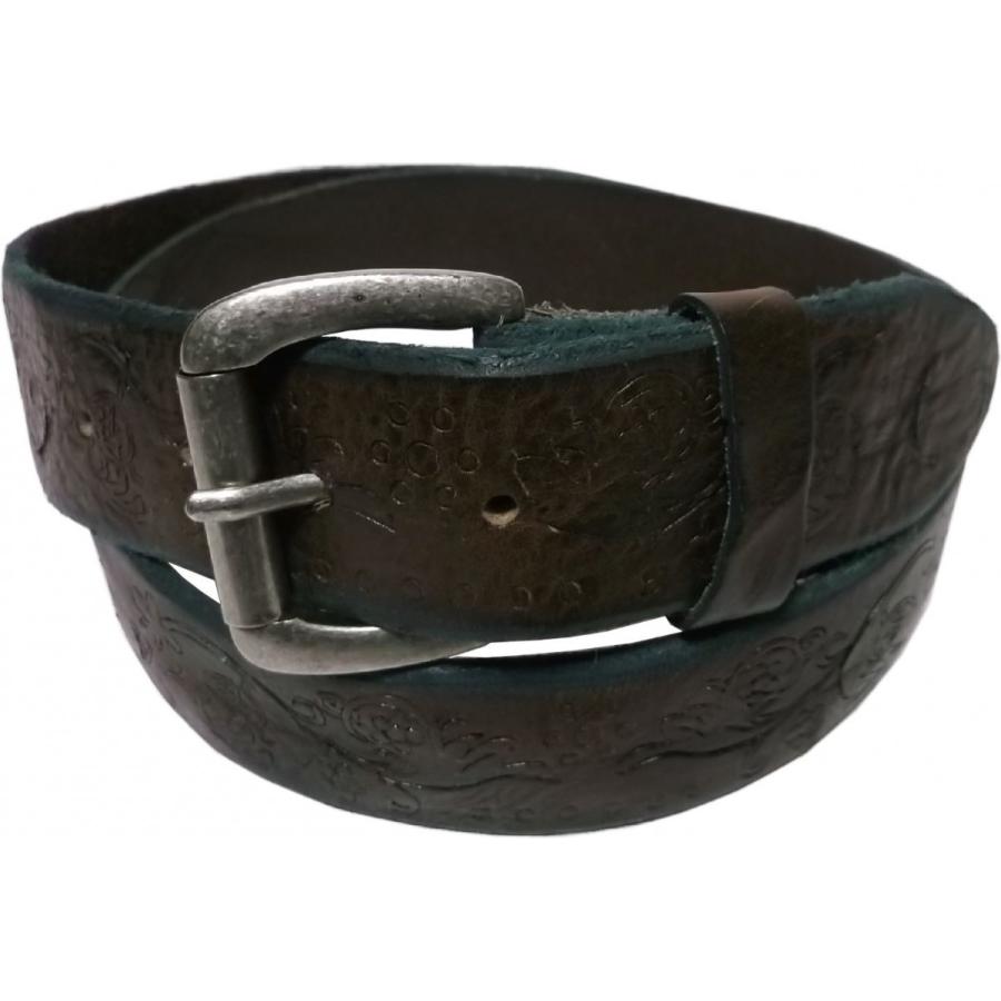 ウィルレザーグッズ 本革製 レザーベルト ブラウン メンズ WILL LEATHER GOODS 004 | 