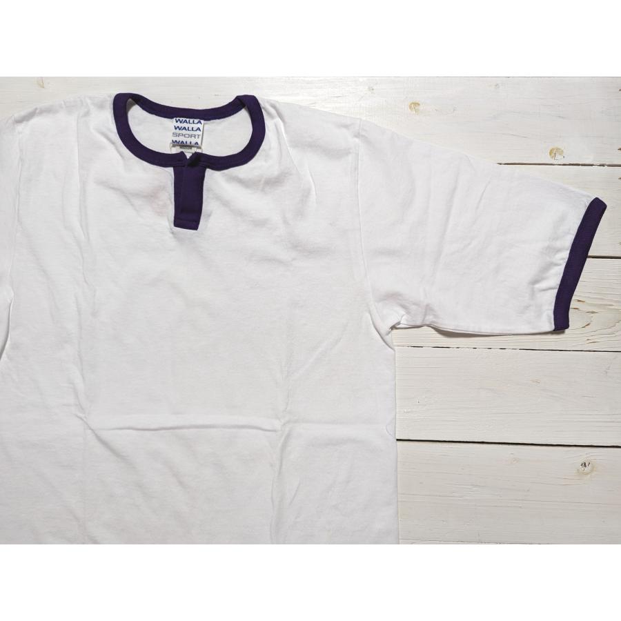 ワラワラスポーツ ハーフスリーブ スプリットネック リンガーティー メンズ  Tシャツ 日本製 WALLA WALLA SPORT H/S SPLIT NECK RINGER TEE 020 | WALLA WALLA SPORT | 13