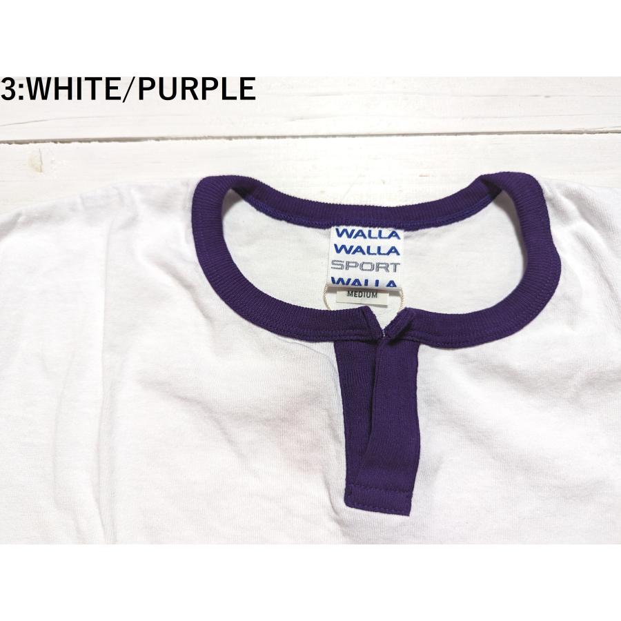 ワラワラスポーツ ハーフスリーブ スプリットネック リンガーティー メンズ  Tシャツ 日本製 WALLA WALLA SPORT H/S SPLIT NECK RINGER TEE 020 | WALLA WALLA SPORT | 03