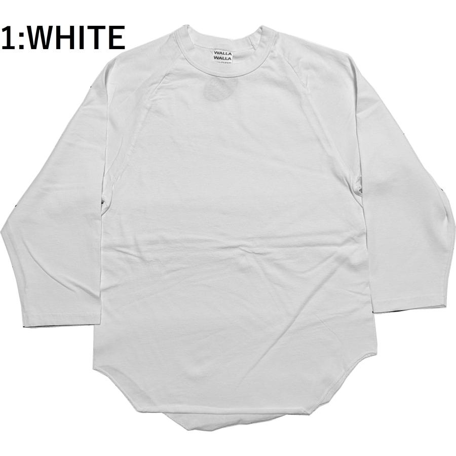 ワラワラスポーツ 3/4 ベースボール ティー ソリッド メンズ  Tシャツ 日本製 WALLA WALLA SPORT 3/4 BASEBALL TEE SOLID 031 | WALLA WALLA SPORT | 01