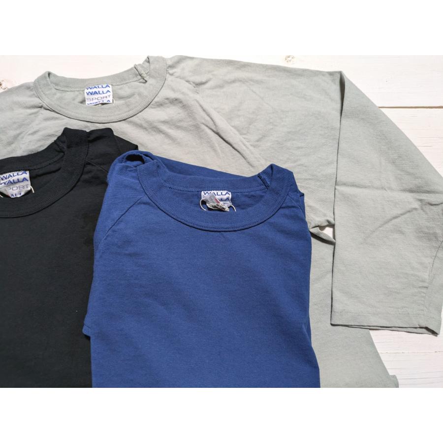 ワラワラスポーツ 3/4 ベースボール ティー ソリッド メンズ  Tシャツ 日本製 WALLA WALLA SPORT 3/4 BASEBALL TEE SOLID 031 | WALLA WALLA SPORT | 07