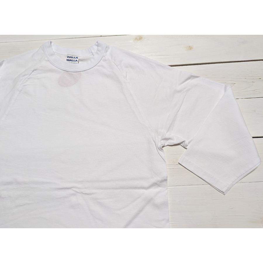 ワラワラスポーツ 3/4 ベースボール ティー ソリッド メンズ  Tシャツ 日本製 WALLA WALLA SPORT 3/4 BASEBALL TEE SOLID 031 | WALLA WALLA SPORT | 08
