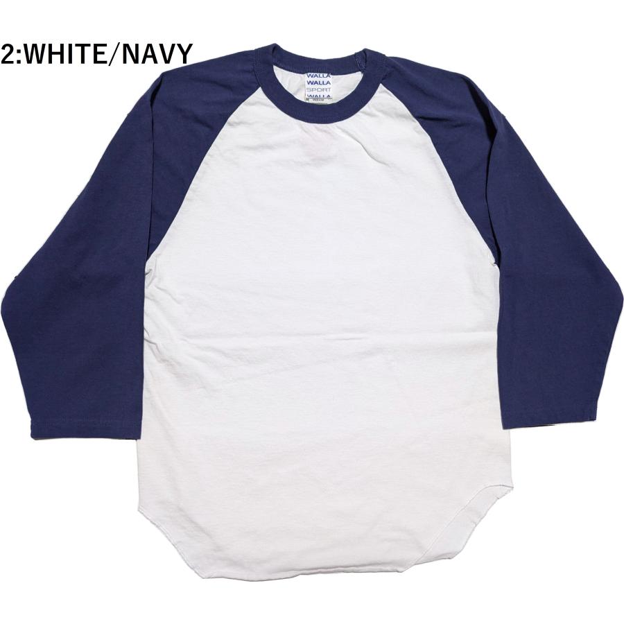 ワラワラスポーツ 3/4 ベースボール ティー ツートーン メンズ  Tシャツ 日本製 WALLA WALLA SPORT 3/4 BASEBALL TEE 2-TONE 045 | WALLA WALLA SPORT | 02