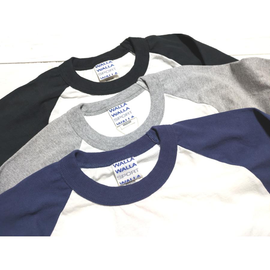 ワラワラスポーツ 3/4 ベースボール ティー ツートーン メンズ  Tシャツ 日本製 WALLA WALLA SPORT 3/4 BASEBALL TEE 2-TONE 045 | WALLA WALLA SPORT | 07