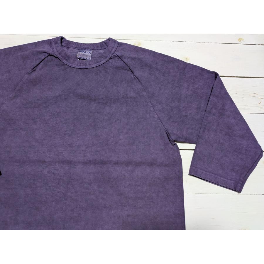 ワラワラスポーツ ピグメントダイ 9オンス ベースボール ティー メンズ Tシャツ 日本製 WALLA WALLA SPORT PIGMENT DYE 9oz BASEBALL TEE 080 | WALLA WALLA SPORT | 10