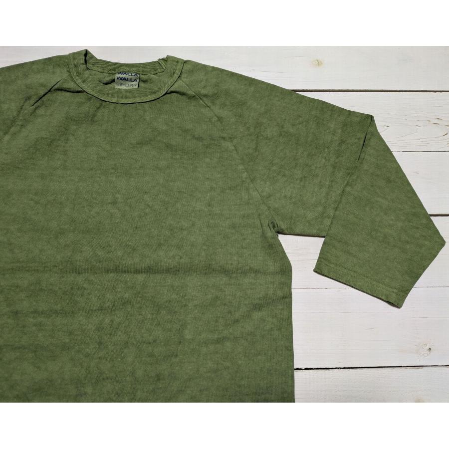 ワラワラスポーツ ピグメントダイ 9オンス ベースボール ティー メンズ Tシャツ 日本製 WALLA WALLA SPORT PIGMENT DYE 9oz BASEBALL TEE 080 | WALLA WALLA SPORT | 11