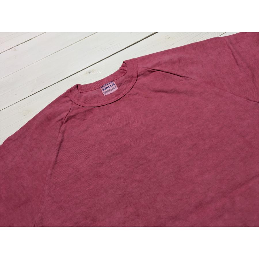 ワラワラスポーツ ピグメントダイ 9オンス ベースボール ティー メンズ Tシャツ 日本製 WALLA WALLA SPORT PIGMENT DYE 9oz BASEBALL TEE 080 | WALLA WALLA SPORT | 12