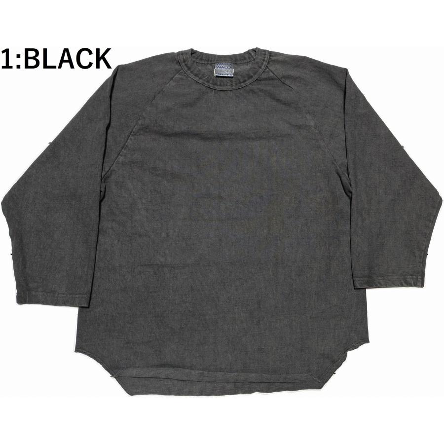 ワラワラスポーツ ピグメントダイ 9オンス ベースボール ティー メンズ Tシャツ 日本製 WALLA WALLA SPORT PIGMENT DYE 9oz BASEBALL TEE 080 | WALLA WALLA SPORT | 01