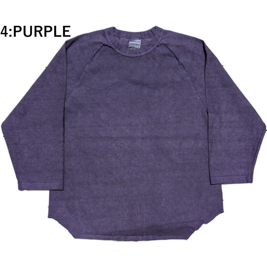 ワラワラスポーツ ピグメントダイ 9オンス ベースボール ティー メンズ Tシャツ 日本製 WALLA WALLA SPORT PIGMENT DYE 9oz BASEBALL TEE 080 | WALLA WALLA SPORT | 04