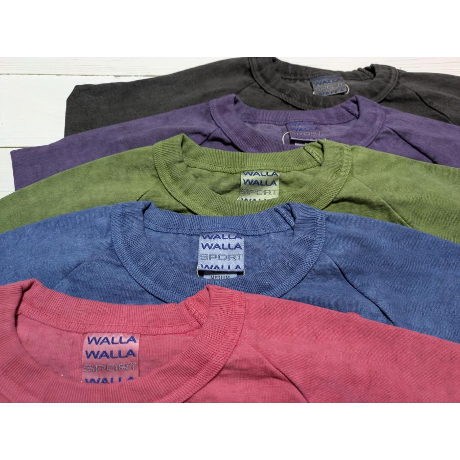 ワラワラスポーツ ピグメントダイ 9オンス ベースボール ティー メンズ Tシャツ 日本製 WALLA WALLA SPORT PIGMENT DYE 9oz BASEBALL TEE 080 | WALLA WALLA SPORT | 06