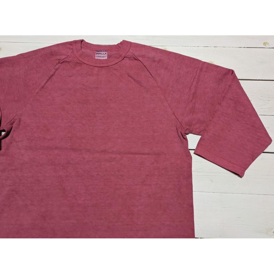 ワラワラスポーツ ピグメントダイ 9オンス ベースボール ティー メンズ Tシャツ 日本製 WALLA WALLA SPORT PIGMENT DYE 9oz BASEBALL TEE 080 | WALLA WALLA SPORT | 08